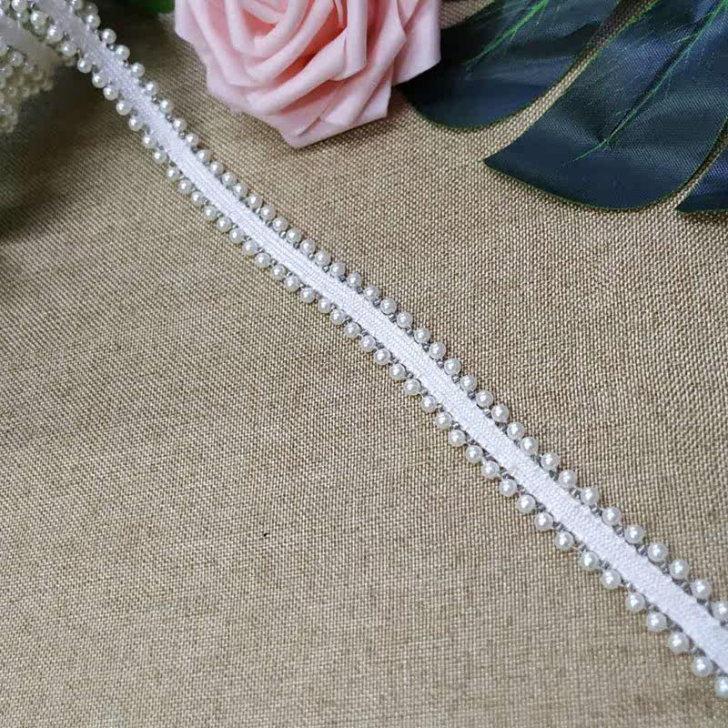 Clothing accessories 4 cm double-row handmade bead chain beaded factory direct sales in large quantities can be customized