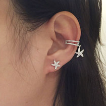  2021 new earless pierced ear clip fashion starfish earrings sterling silver tide female European and American big name simple personality ear bone clip