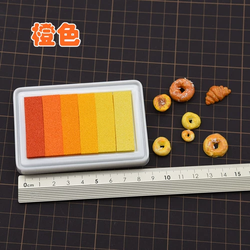 Сверхлегкая глина, игра с едой, поролоновая пигментированная чернильная подушечка, 6 цветов, градиент