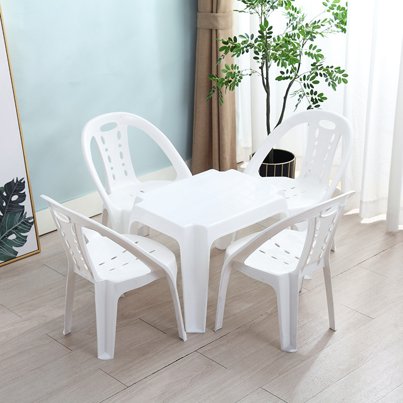 Plastic small table Night Market Terrace Tea Table Casual Little Table Toy Desk Nursery School Study Table And Chairs Combination
