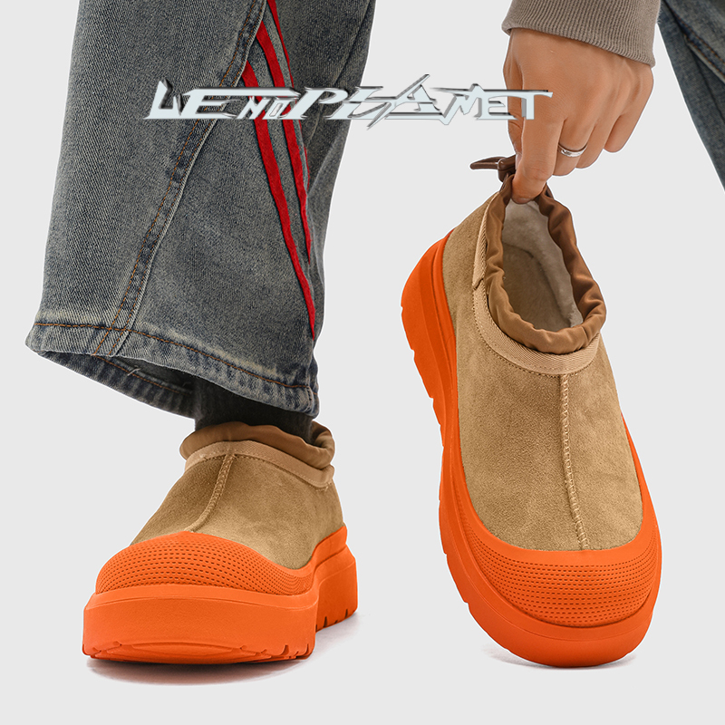 Wang Yibo's Same Style Sanpo Snow Boots, Leather and Fur Integrated, Unisex, Fleece-Lined, 2026 Winter, Non-Slip, Thickened, Slip-On Cotton Shoes Wang Yibo's Same Style Sanpo Snow Boots, Leather and Fur Integrated, Unisex, Fleece-Lined, 2026 Winter, Non-Slip, Thickened, Slip-On Cotton Shoes