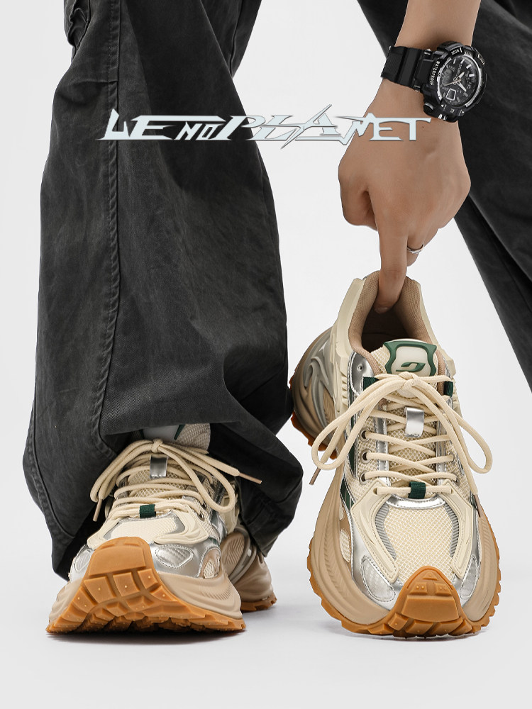 Rattlesnake Retro Outdoor Dad Shoes Thick-Soled Height-Increasing Trendy Couple Sports Casual Jogging Shoes Breathable Men's Shoes