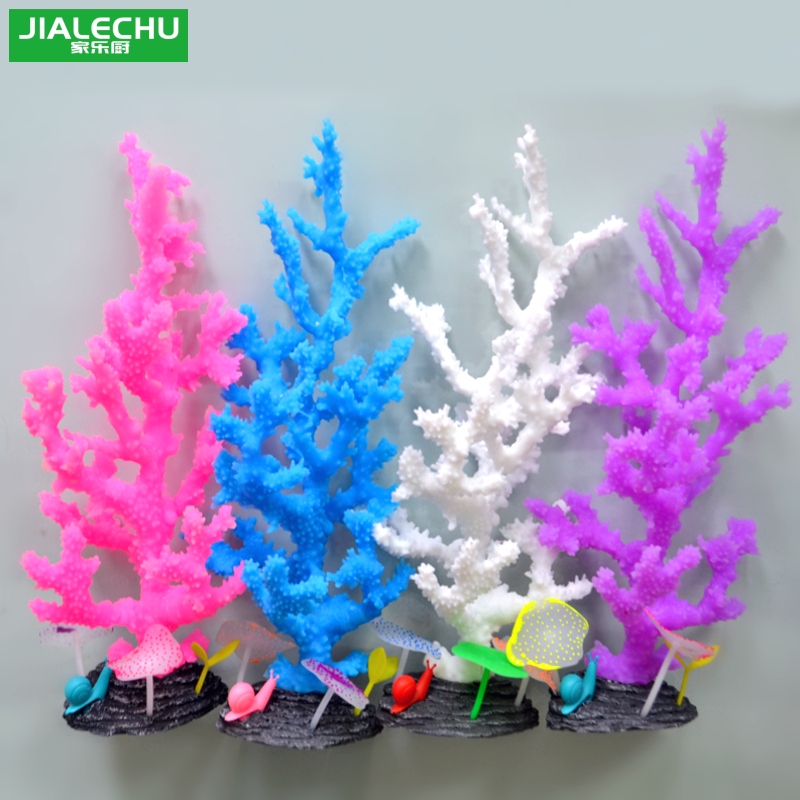 Carrechu fish tank landscaping large seascape simulation coral aquarium soft silicone ornament long coral