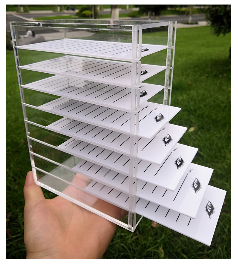 Hộp lưu trữ lông mi cao cấp ghép lông mi hộp hoa acrylic làm đẹp hộp lưu trữ lông mi hoa trà công cụ lông mi - Các công cụ làm đẹp khác kích mí keo