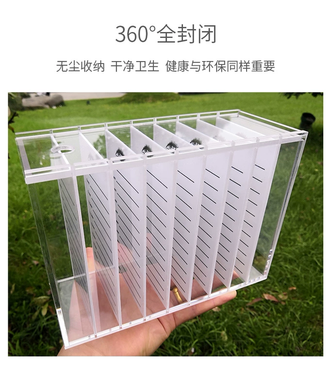 Hộp lưu trữ lông mi cao cấp ghép lông mi hộp hoa acrylic làm đẹp hộp lưu trữ lông mi hoa trà công cụ lông mi - Các công cụ làm đẹp khác cọ đánh má hồng