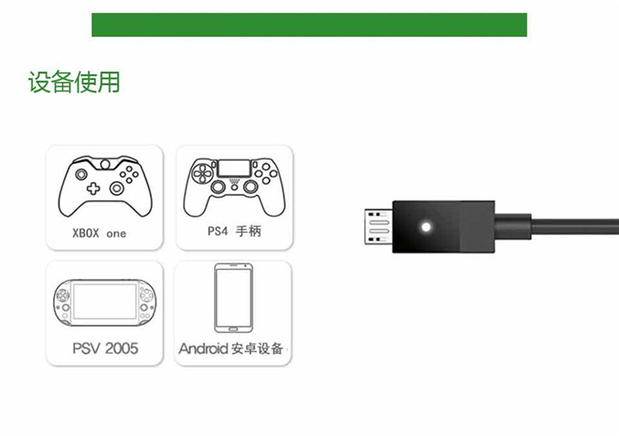 Cáp sạc PS4 / XBOXONE XBOXONE xử lý cáp sạc XBOX ONE không dây xử lý cáp sạc - XBOX kết hợp tay cam ps3
