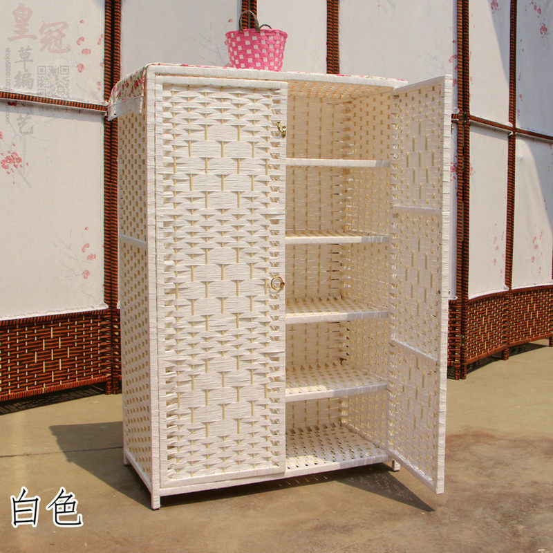[USD 61.38] Rattan shoes rack large capacity shoe cabinet simple modern ...