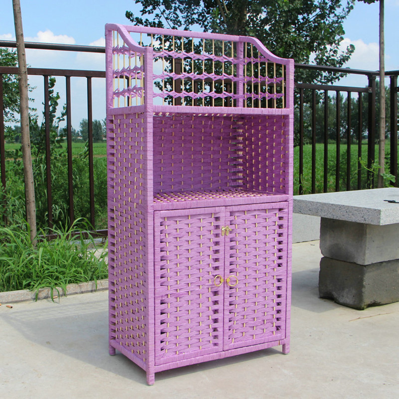 Shoe rack multi-layer shoe cabinet simple and economical door aisle balcony sunscreen dustproof rattan storage cabinet shoe cabinet solid wood