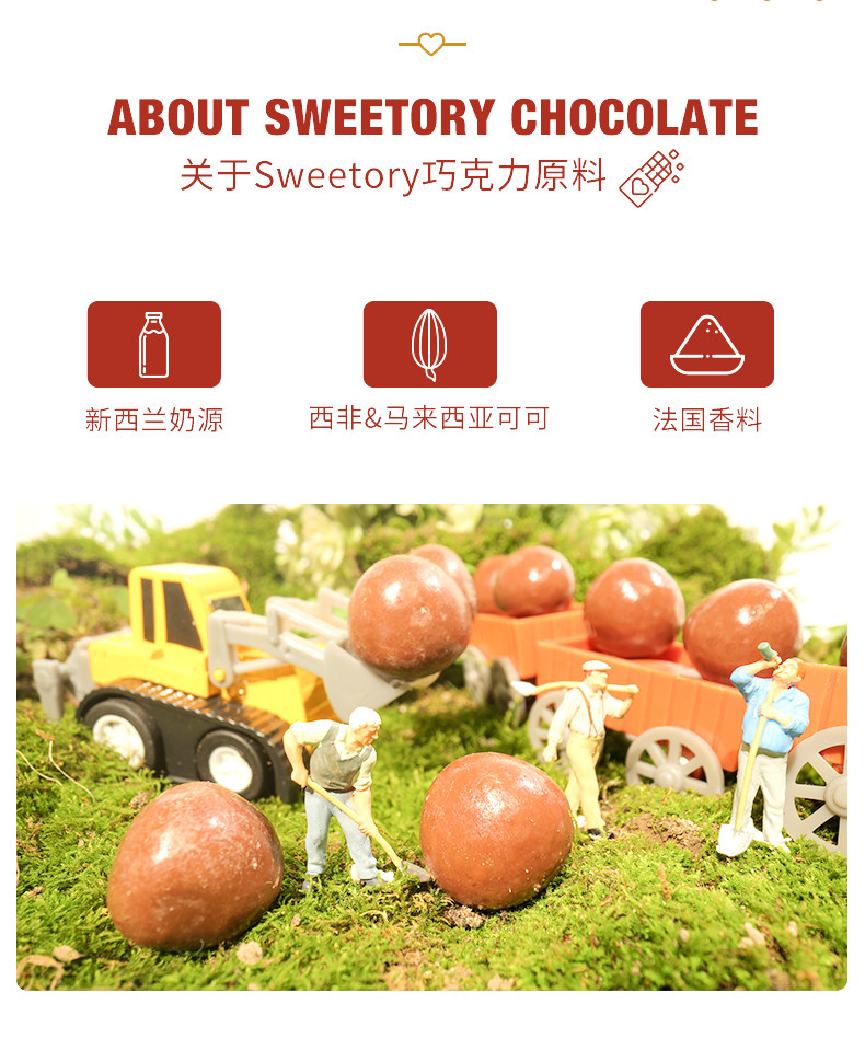 韩国进口 Sweetory 葡萄味软糖夹心巧克力 6袋 图3