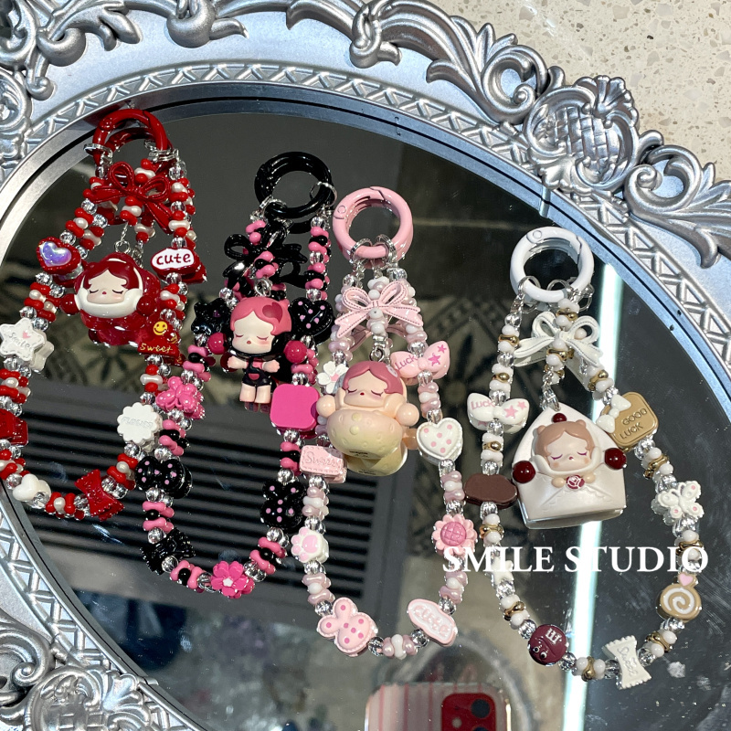 Trendy Shanghai Limited Edition Bubble Creative Sp Handmade Bead Phone Chain Pendant Bracelet Keychain Gift for Best Friend Pendant