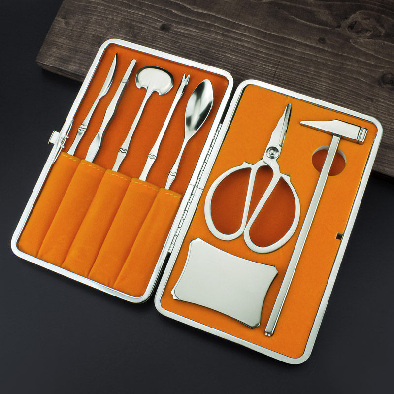 Eat crab piece of crab tool eight pieces of clamp - size 8 shuttle crab 201 stainless steel suit stripped home for removal