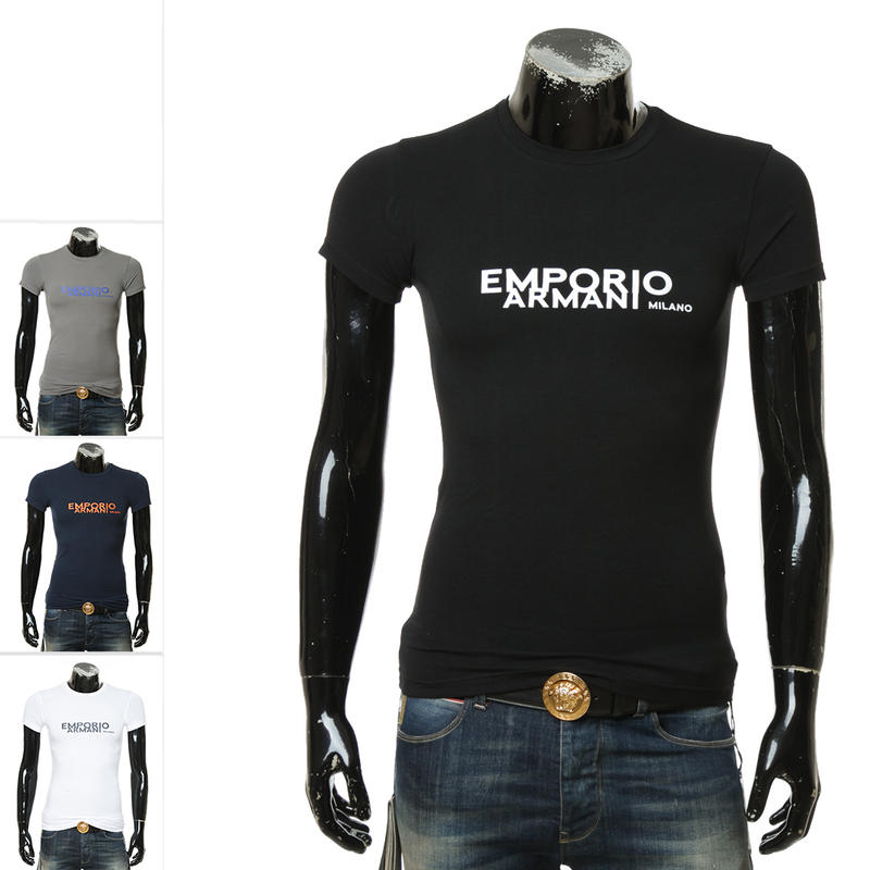 Emporio Armani Ea Armani Men's Eagle Logo Slim Fit Stretch Short Sleeve T-Shirt 111035 2F725