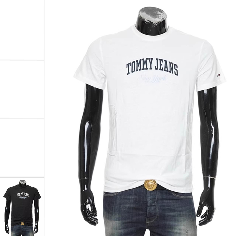 Tommy Jeans Tommy Hilfiger Men's Fashion Brand Pure Cotton Short-Sleeved T-Shirt Dm0Dm20362 Tommy Jeans Tommy Hilfiger Men's Fashion Brand Pure Cotton Short-Sleeved T-Shirt Dm0Dm20362