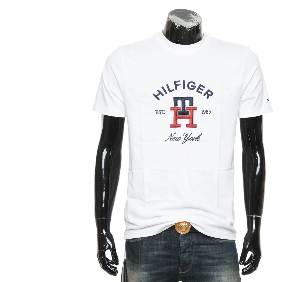 Tommy hilfiger, хлопковая футболка, с вышивкой