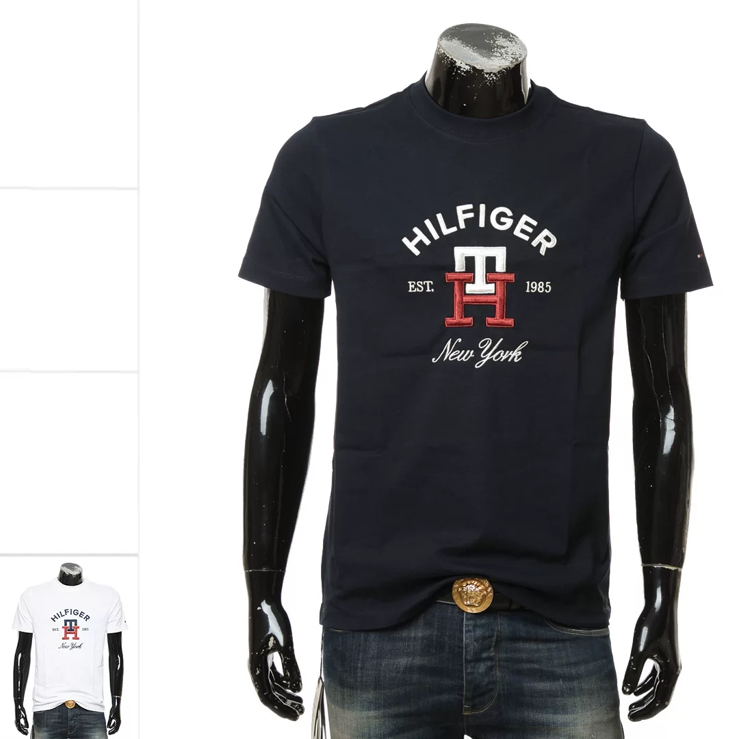 Tommy hilfiger, хлопковая футболка, с вышивкой