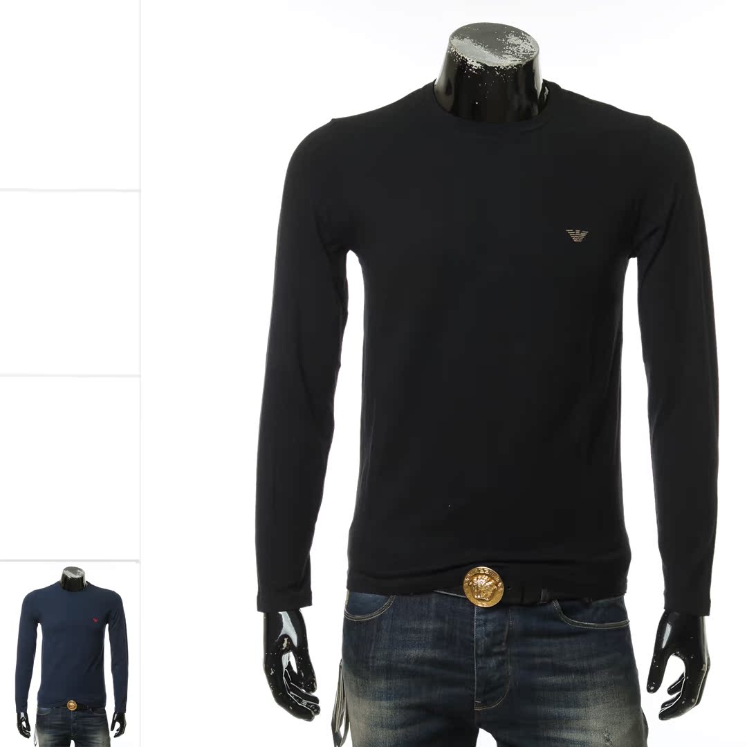 Emporio Armani EA Armani Men's Long Sleeve Round Neck T-Shirt Top 111653 9A512