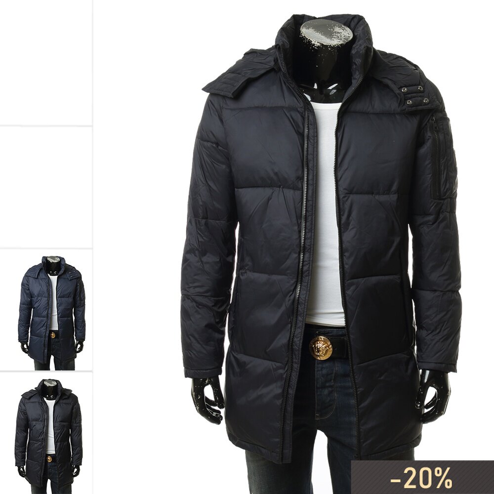 Emporio Armani EA7 Yamani men's warm long version thick cotton T jacket 6GPK01 PNR4Z