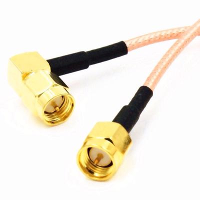 SMAJW BEND REVOLUTION SMA STRAIGHT PUBLIC RG316 WIRE RADIO FREQUENCY CONNECTING WIRE ALL COPPER INTERFACE 20CM FULL COPPER GOLD PLATED