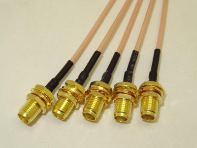 10CM 10CM long 50-1 5 silver plated feeder extension wire outer screw inner hole turning SMA head welding wire radio frequency connection