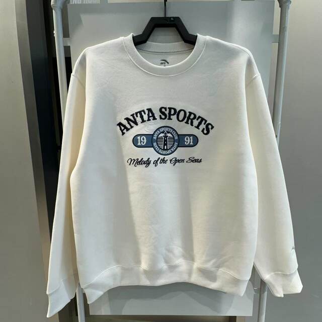 Anta Hooded Sweatshirt for Men and Women, Versatile Loose Pullover Top 152518705S