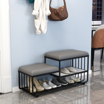Light Extravagant Shoes Stool Home Doorway Nordic Shoes Cabinet Shoes Rack Integrated strip stool for outdoor children wearing shoes stool