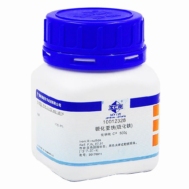 硫化亚铁化学纯CP500g 实验室制备硫化氢 1317-37-9硫化铁