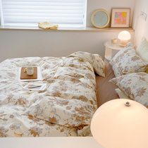 (home pose) elders gift vegetarian art pure cotton twill double man bed supplies ou linen bed hat-hat