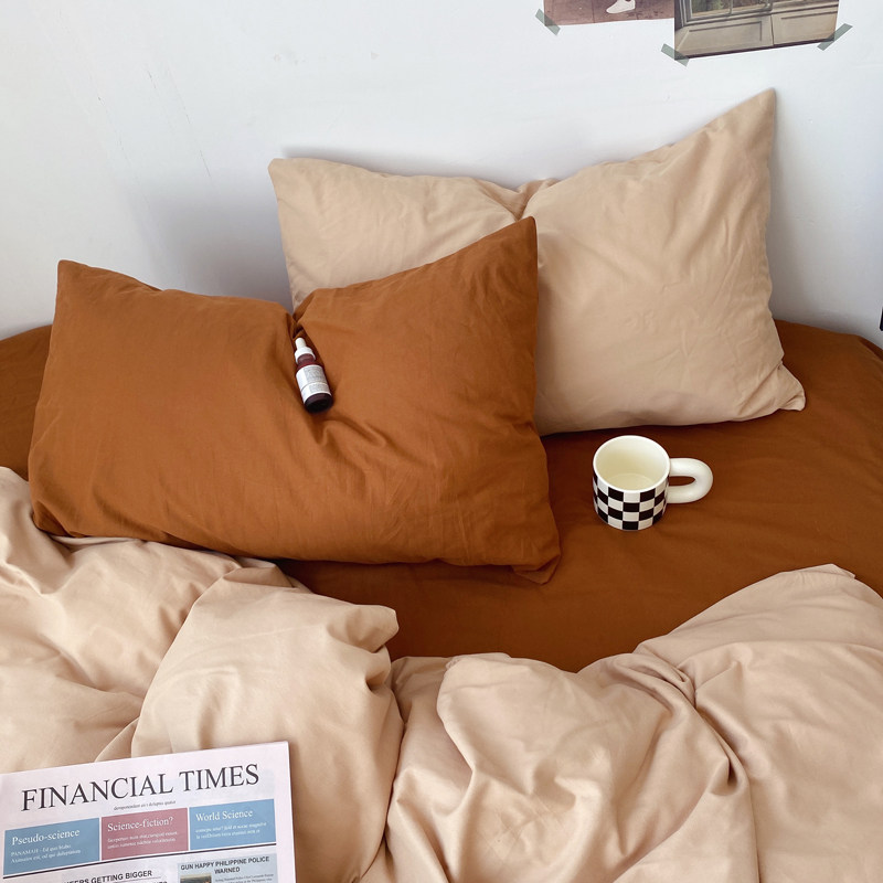 (Home posture) Taiprincess Jiao Sugar mixed with Nordic pure cotton full cotton mill wool autumn and winter warm LW sheet quilt cover