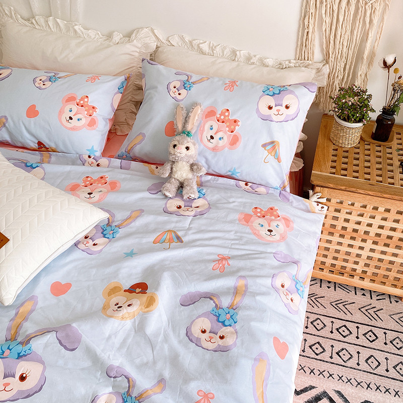 (House pose) Ins cute cartoon girl heart four-piece set 1 8m double internet celebrity kit Little Tutu SN