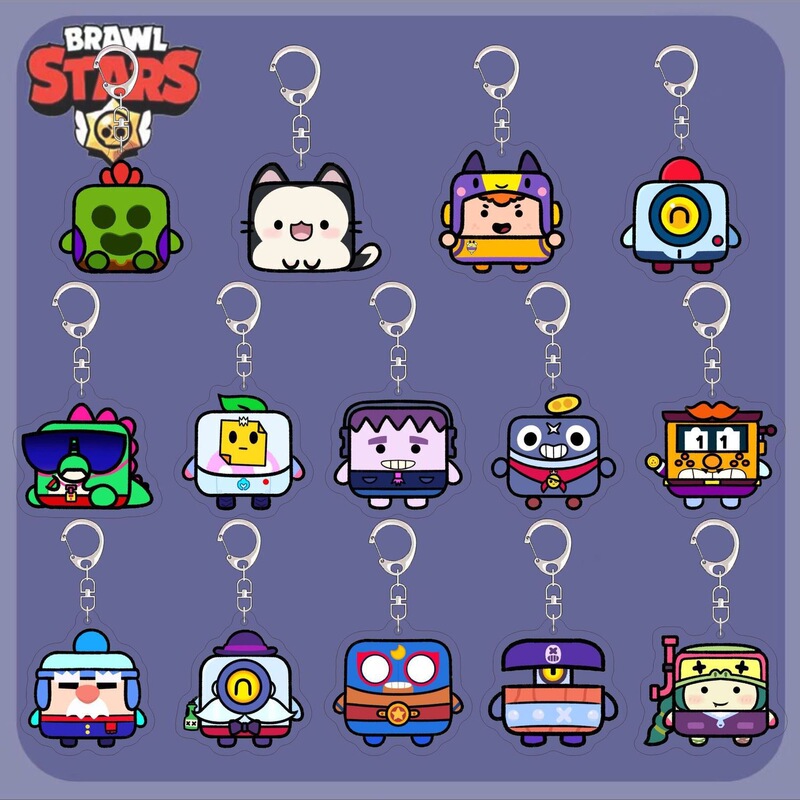 Wilderness Brawl Game Peripheral Keychain Cute Q-Version Emoticon Acrylic Backpack Pendant Accessory Gift