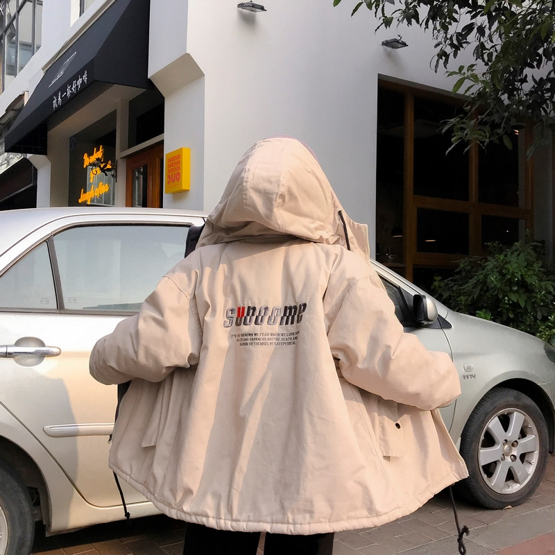 Mùa đông áo khoác mới áo khoác nữ phiên bản Hàn Quốc bf sinh viên Quần áo cotton dày quá khổ áo công cụ lỏng lẻo áo khoác lông vũ nữ dáng dài
