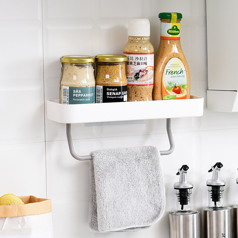 Perforated Bathroom Shelve Makeup Room Accessories Utensils containing floor Bathroom Suction wall Suction Wall-style Wash Table Containing box