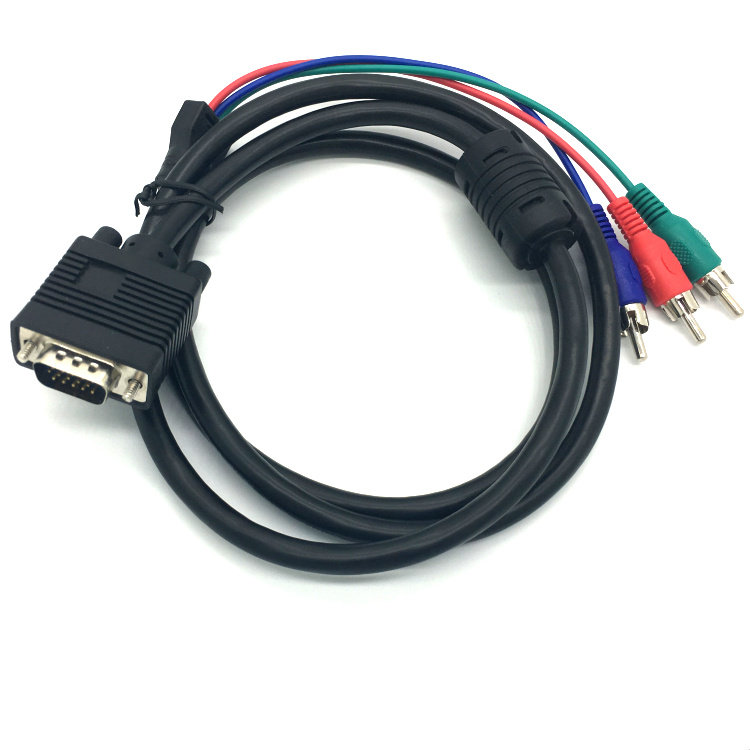 VGA to color difference component line AV transmission line 1 to 3 transfer wiring computer TV transmission data HD conversion