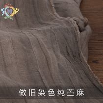 Clay Dyeing And Plant Dyeing Process Pure-Hemp Cloth Advanced Pure Hemp Clothing Custom Designer Fabric Repura Linen