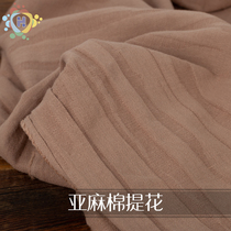 Linen Cotton Jacquard Fabric Linen Cotton Dress Pants Shirt Clothing Custom Design Studio Fabric Revelour New