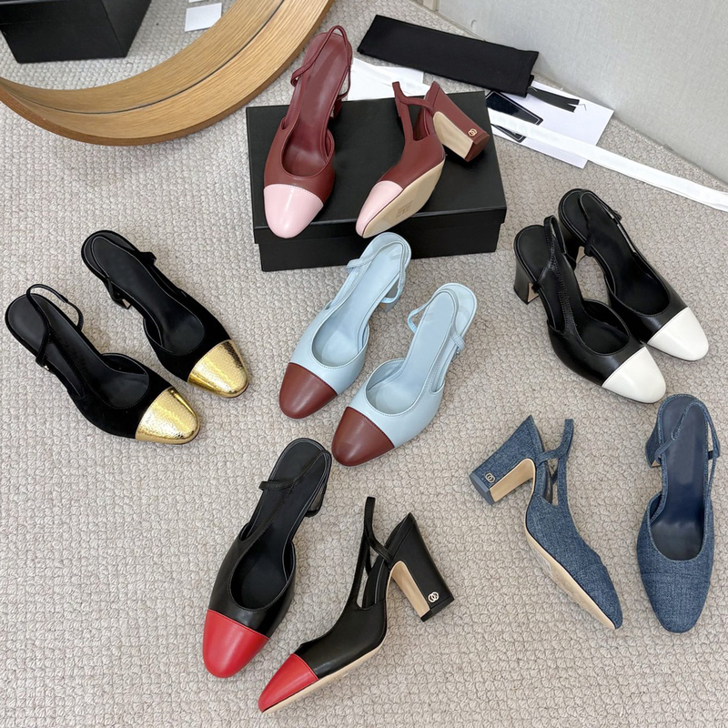 French-Style Color-Blocked Closed-Toe Sandals for Women, Summer 2026, Kangpeng Thick Heel, Breathable, Slimming, Professional, Suitable for Pairing with Skirts, High Heels French-Style Color-Blocked Closed-Toe Sandals for Women, Summer 2026, Kangpeng Thick Heel, Breathable, Slimming, Professional, Suitable for Pairing with Skirts, High Heels