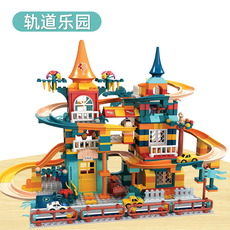 Children 3 years old Track sliding inertia 4 male and female children car set combination 5 Early education city 6 Parking toys