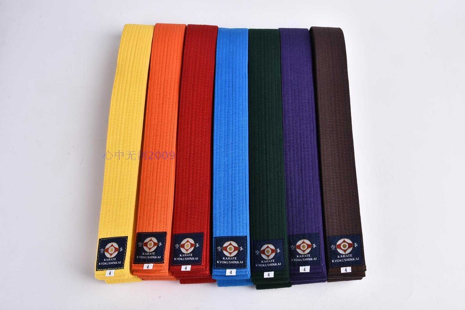 Kyokushin Karate Belt Kyokushin Karate Belt Yellow, orange, red, blue, Green, Purple, Brown Belt Japanese brand