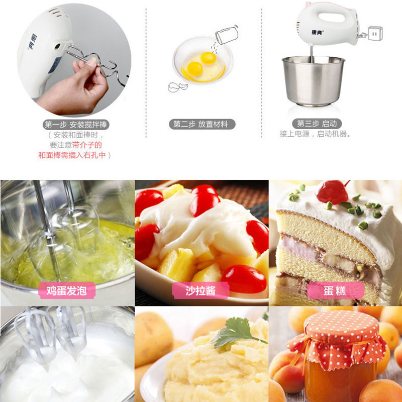 máy đánh cafe Kangdian Mini High Power Egg Beater Hộ gia đình Máy đánh trứng cầm tay và Máy làm kem mì máy đánh trứng xiaomi