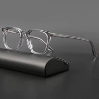 木川 Японские литературные мужские ретро -пластинки рамы женская матовая рама прозрачная серая и коричневая внизу коричневого 玳瑁 миопия рама