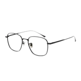 木川 Чистое титановое ультра -светлое квадратное лицо очки для литературного зеркала рамка