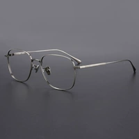 木川 Чистое титановое ультра -светлое квадратное лицо очки для литературного зеркала рамка