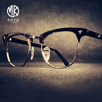 Японские японские ретро -полуфалочные очки рамы мужские деревянные листы для дерева можно сопоставить с близкими бровями для глаз