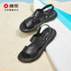 ເກີບຜູ້ຊາຍ Kangnai ເກີບຫນັງແທ້ຂອງຜູ້ຊາຍ 2024 ໃຫມ່ Summer Dad Sandals ເກີບຫາດຊາຍບາດເຈັບແລະ
