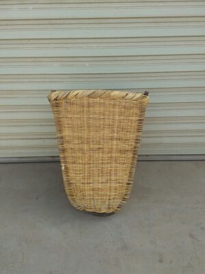 2018 Gansu Tianshui Bamboo bricked back bucket back basket Back to bottom Round Bottom Sharp Bottom Large Artisanal Durable Fields Farm Load-Taobao