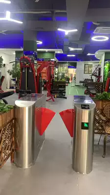 Wing gate pedestrian fence machine face recognition temperature measurement access control system community gym smart door machine site gate machine