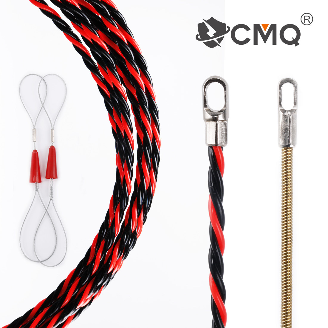 Plastic Steel 5mm Threading Wire Threading Machine Electrician Threading Pull Wire Tool Flat Head Macroporous Spring Head Wall Inner Lead Instrumental-Taobao