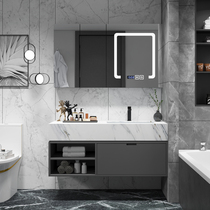 Bathroom set bathroom cabinet combination Nordic light luxury toilet wash table marble hand wash face wash basin cabinet Cabinet