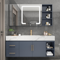 Modern simple bathroom cabinet combination toilet rock board wash table wash table basin cabinet combination