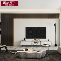 Zhanzhi Tianhua wooden door custom simple sofa background wall panel bedroom TV invisible background wall